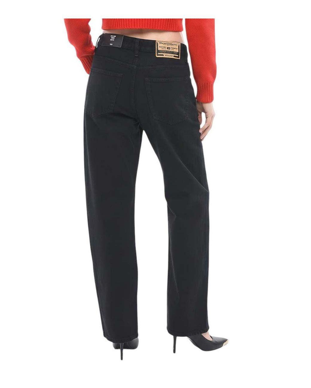 DIESEL Black Mid Rise Jeans