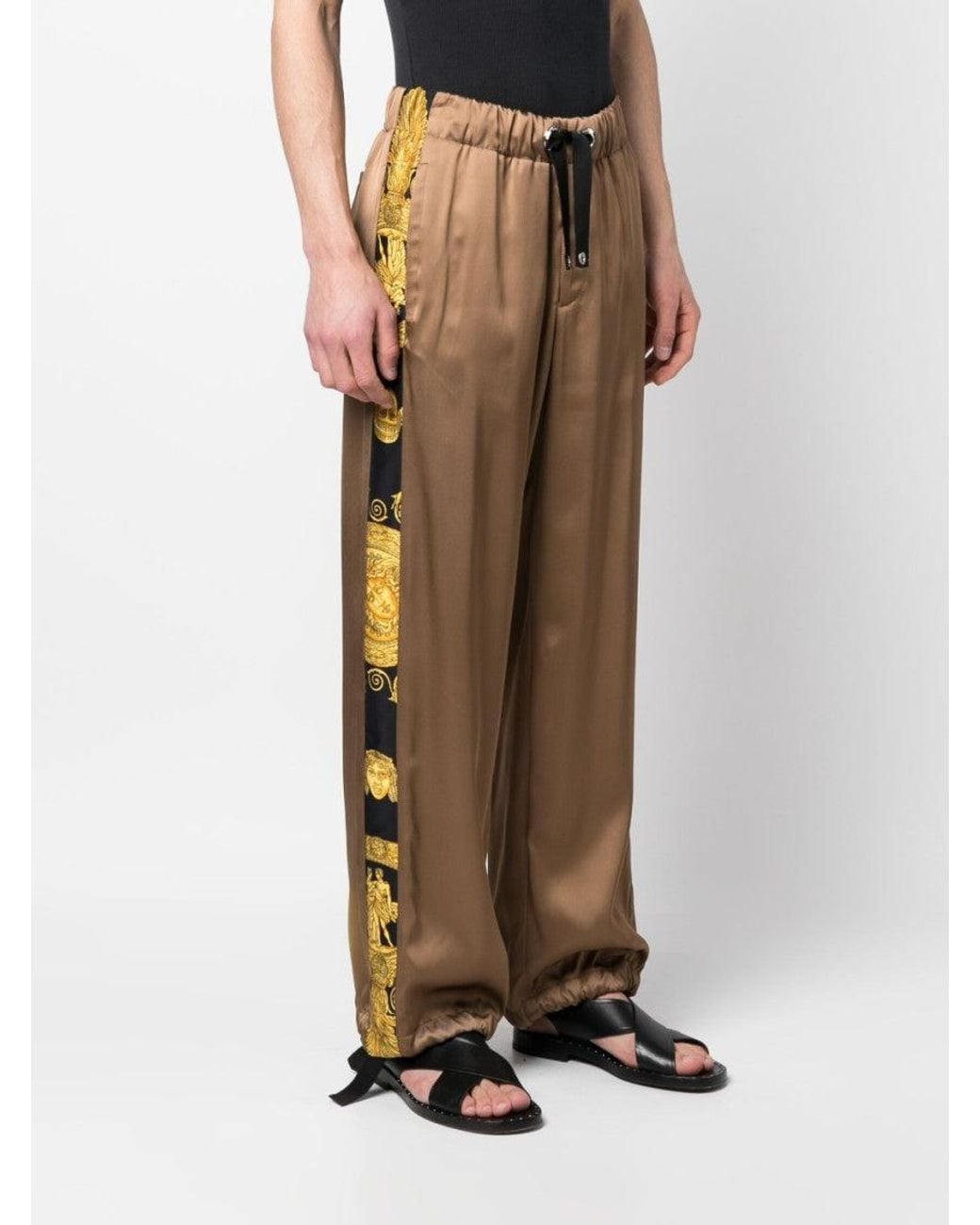 Versace Brown Heritage Trousers for men