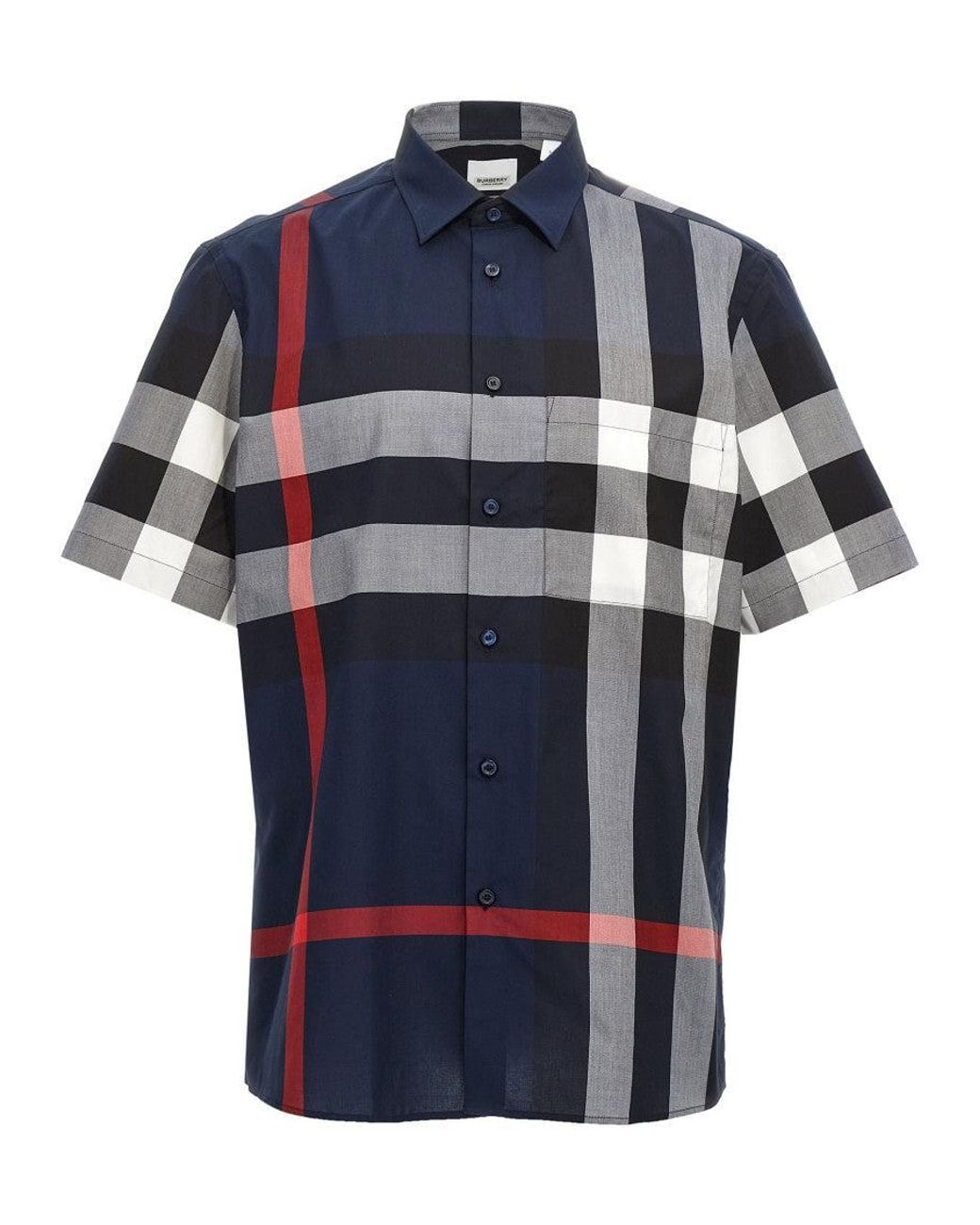 Burberry Blue Summerton Shirt for men