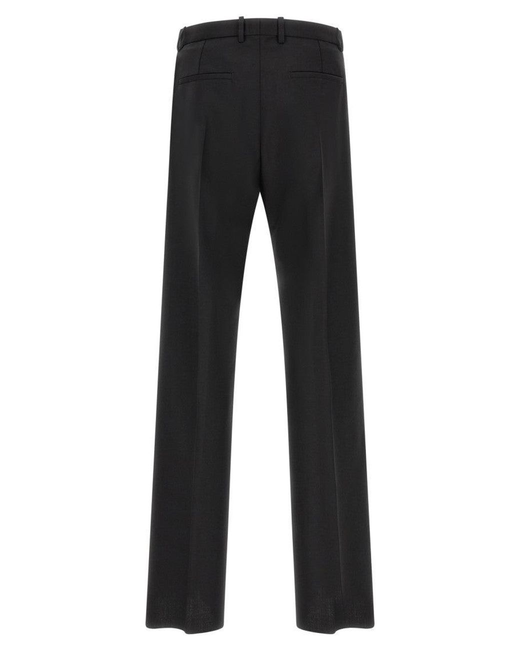 Jil Sander Black Straight Flat Front Pants for men