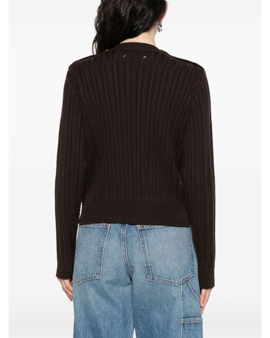 Golden Goose Deluxe Brand Black Cable-Knit Sweater
