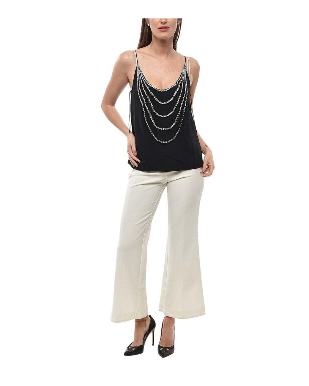 Stella McCartney Black Scoop Neck Top