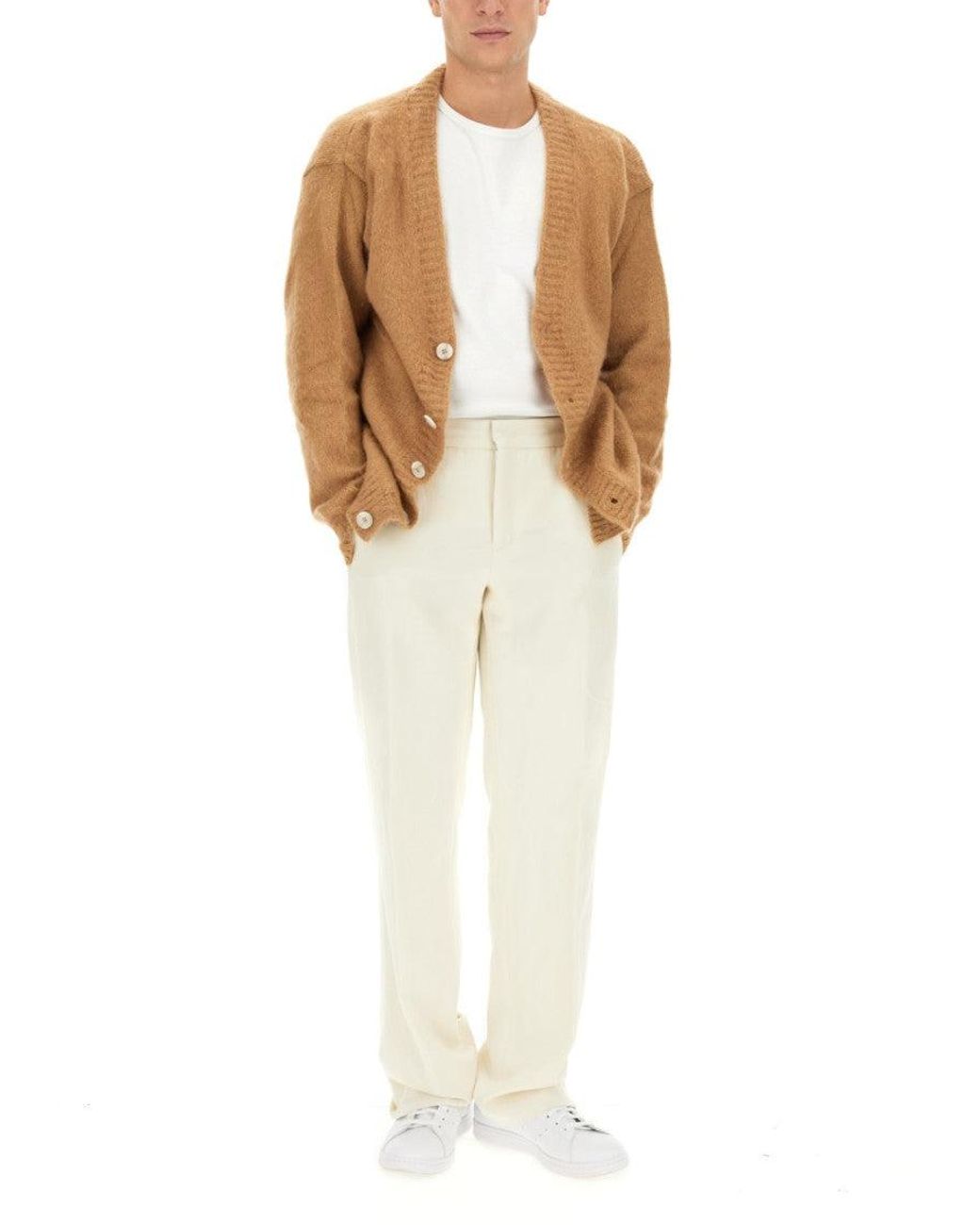 FAMILY FIRST Brown V Neck Cardigans for men