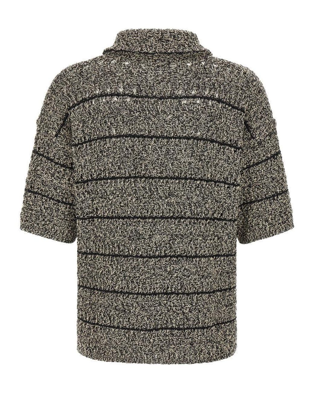 Roberto Collina Gray Mouliné Insert Cardigan for men