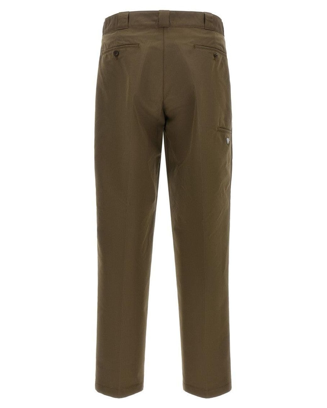 Prada Green Tailored Flat Front Pants for men