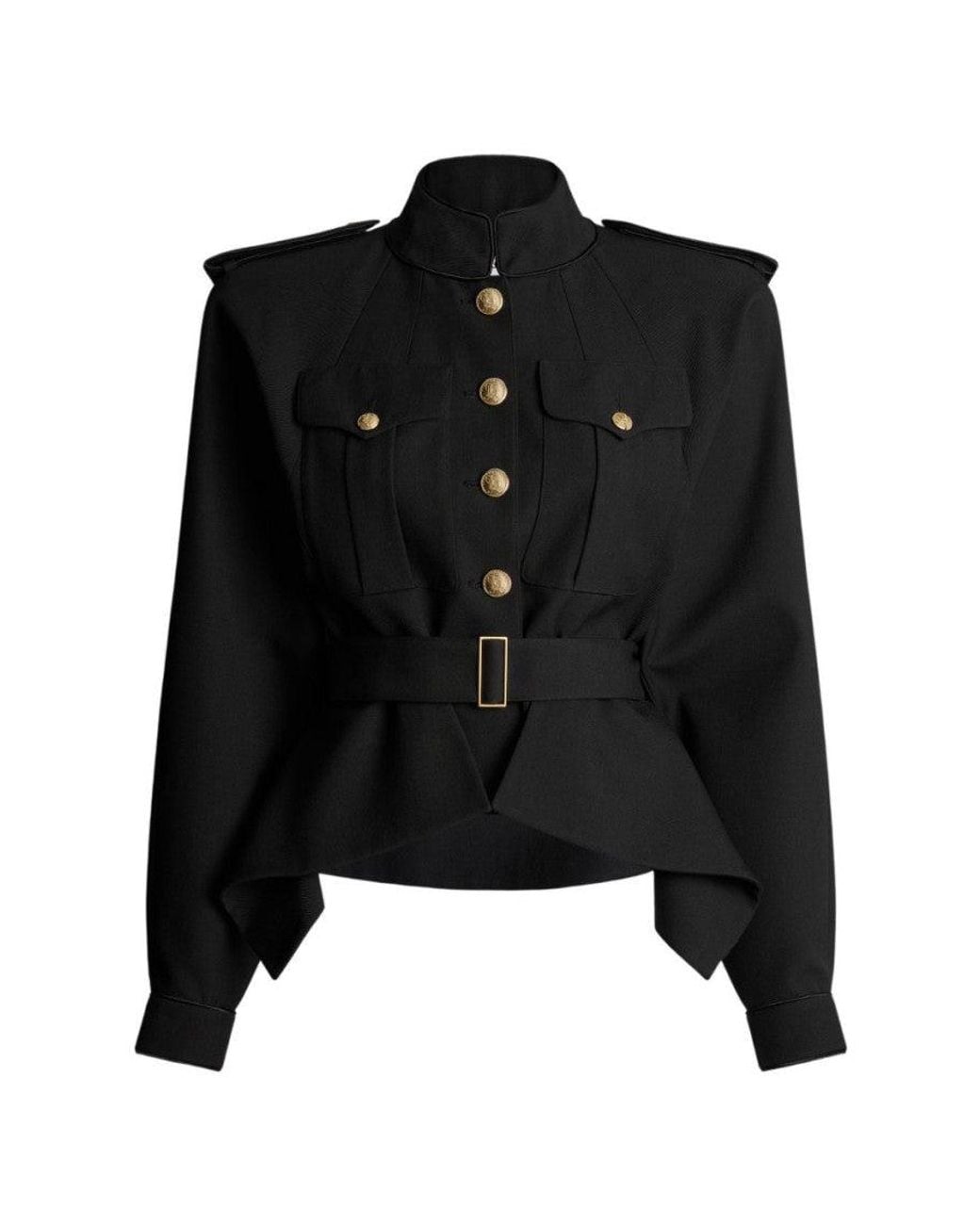 Balmain Black Band Collar Jacket