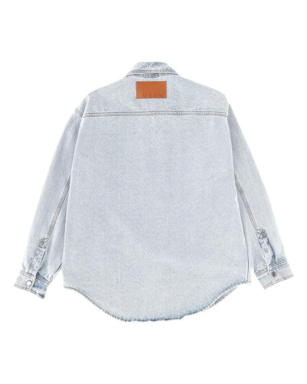 MSGM Blue Light Logo Shirt for men