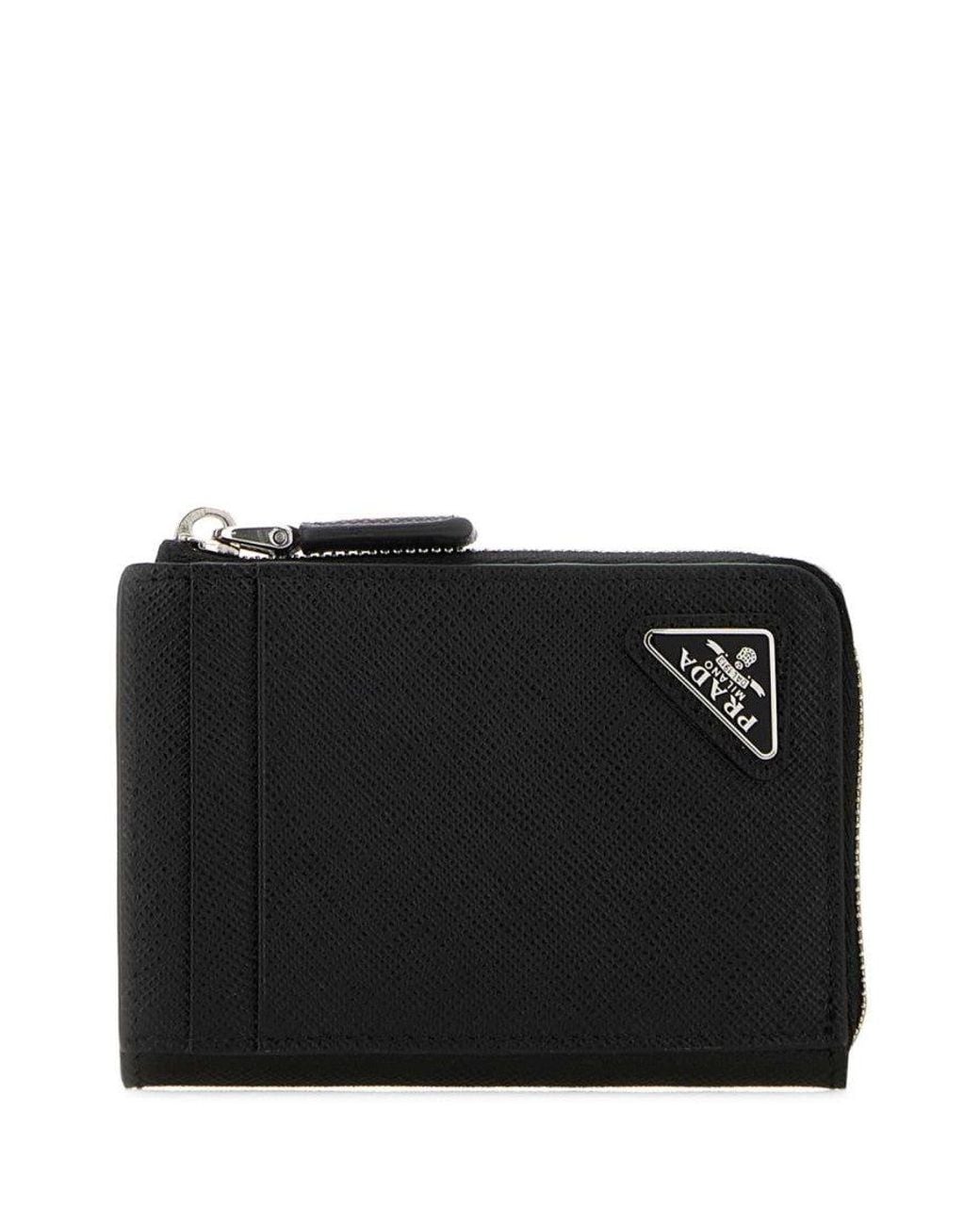 Prada Black Minuteria Textured Wallet for men