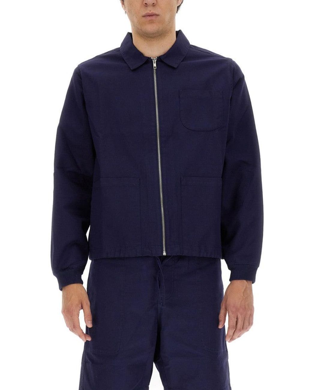 Umbro Blue Solid Jackets for men