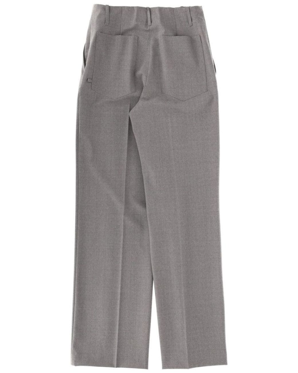 Circus Hotel Gray Straight Flat Front Pant