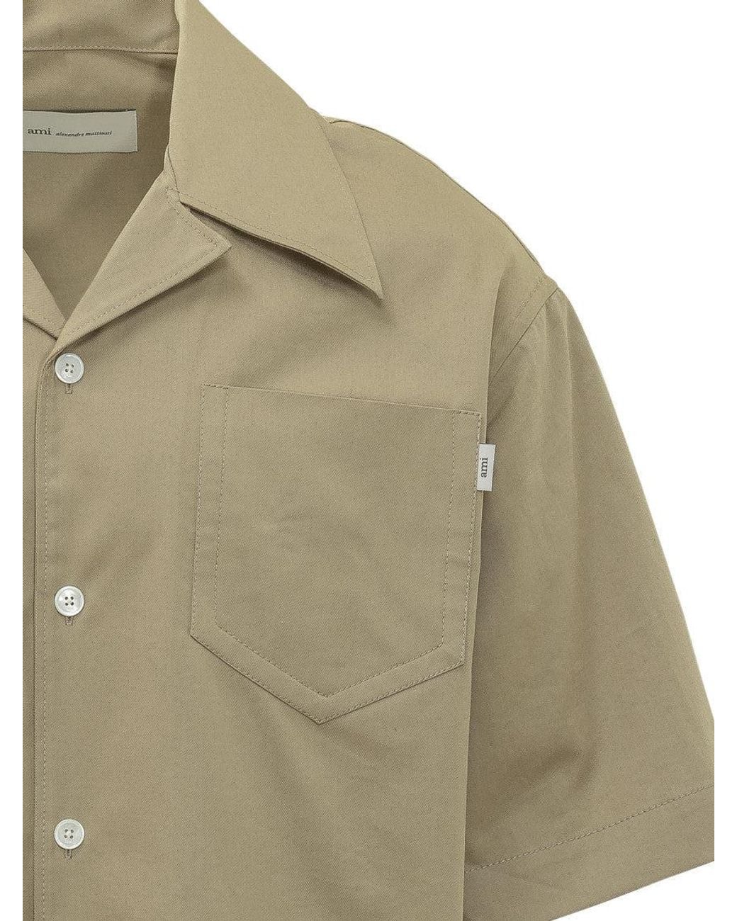 AMI Natural Regular Solid Shirt for men