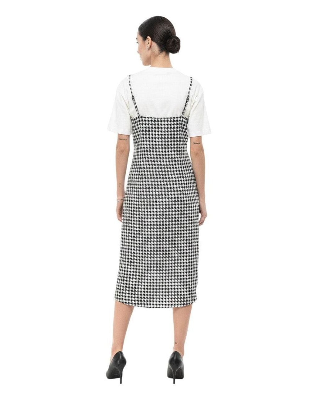 Off-White c/o Virgil Abloh Blue Crew Neck Midi Dress