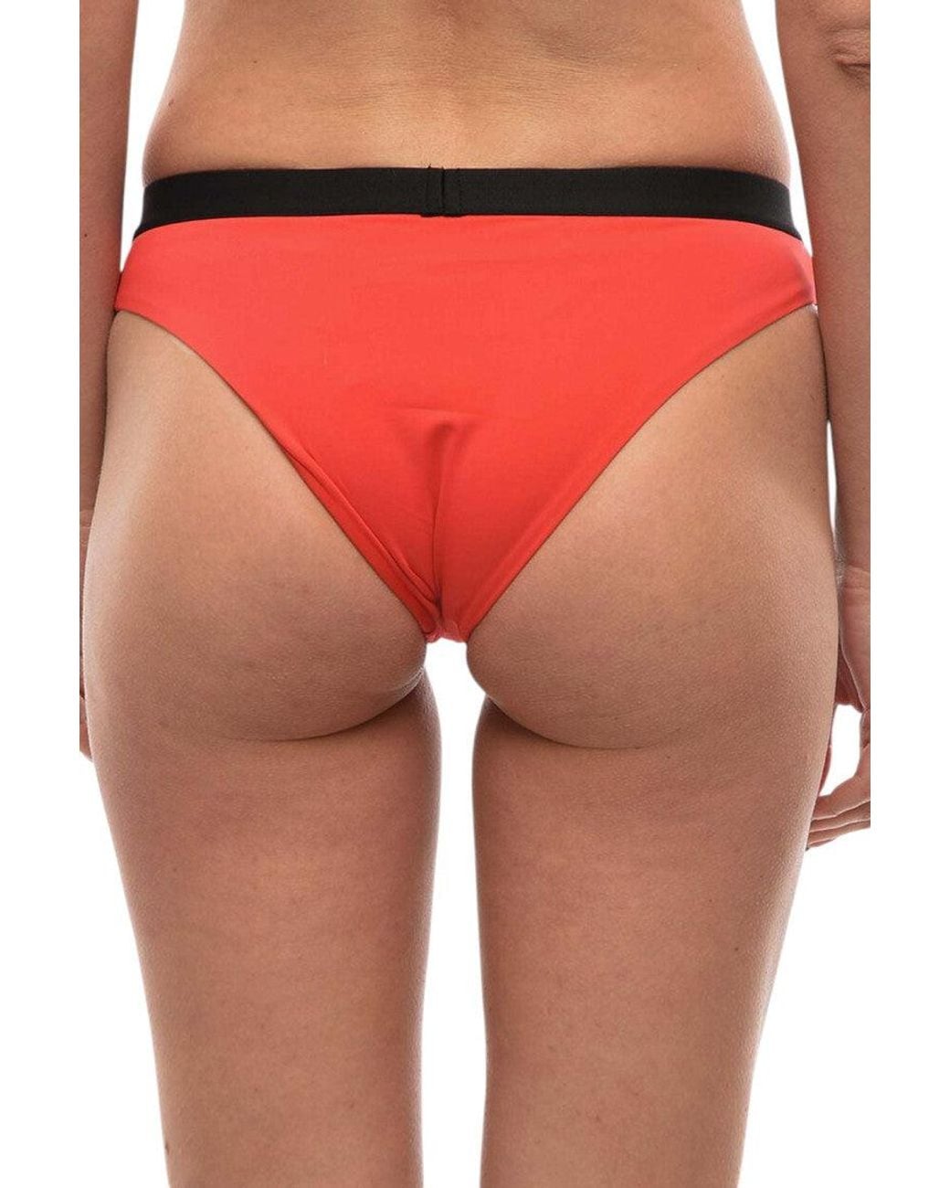 Karl Lagerfeld Red Logo Bikini Bottom Swimwear