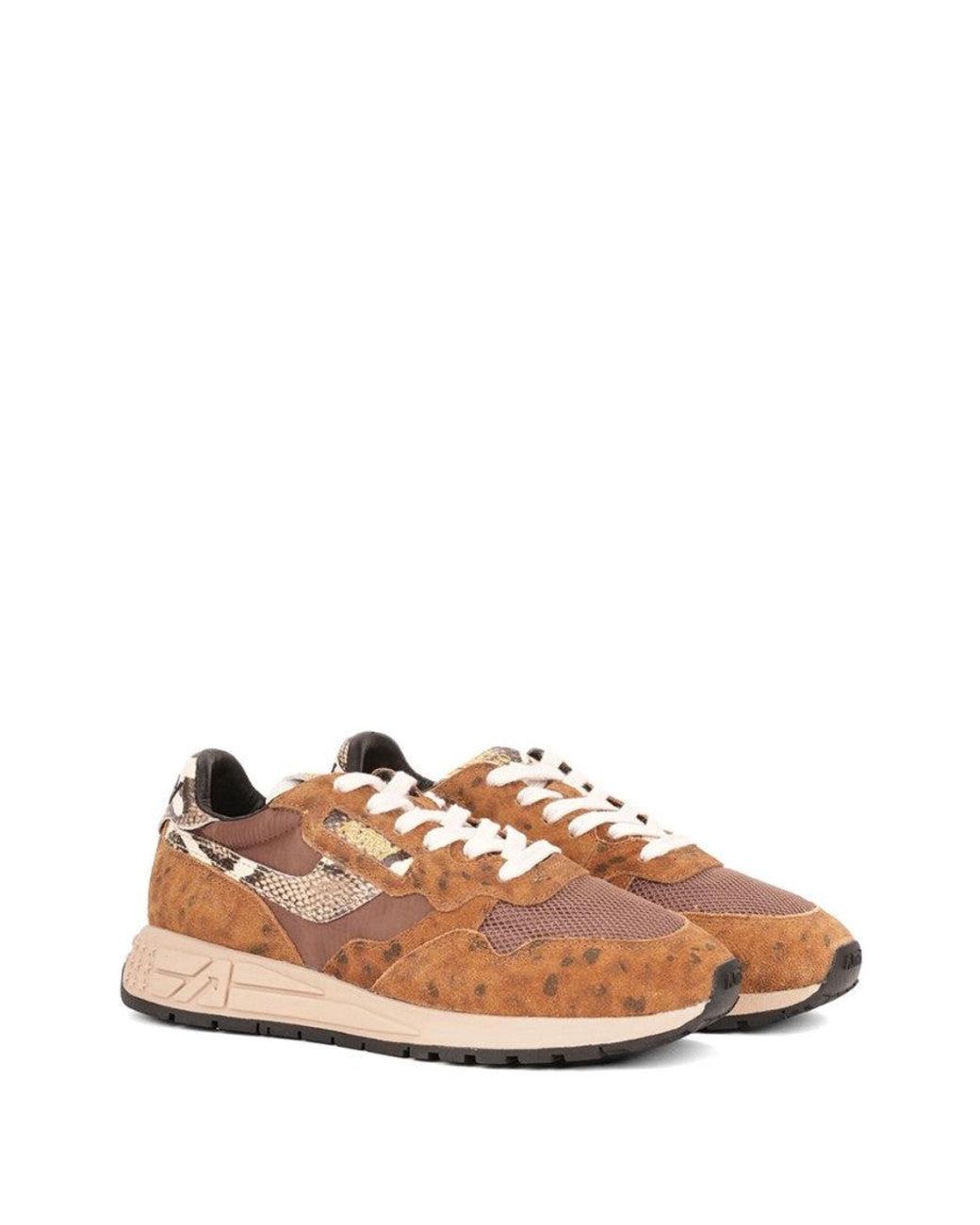 Autry Pink Print Lace Up Sneakers