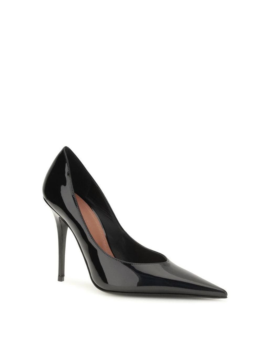 AMINA MUADDI Black Leather Anok Pumps