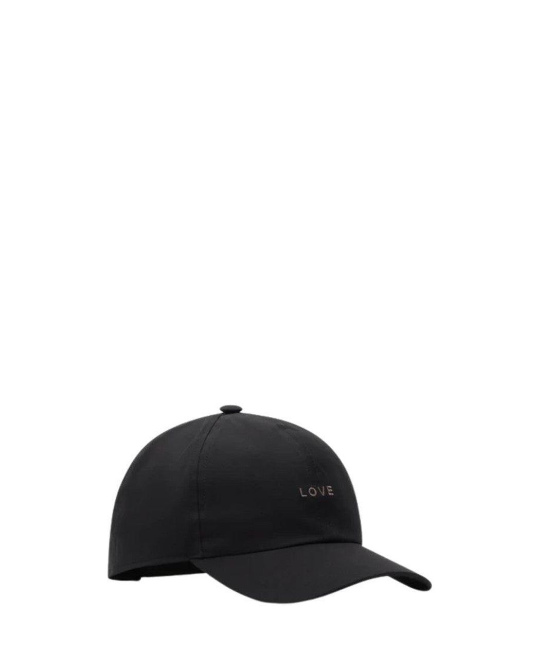 Rick Owens Black Love Embroidered Baseball Hat