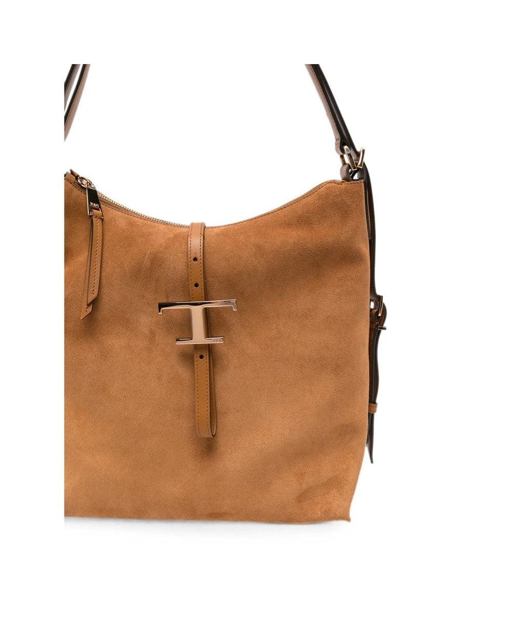 Tod's Brown T Timeless Small Shoulder Bag