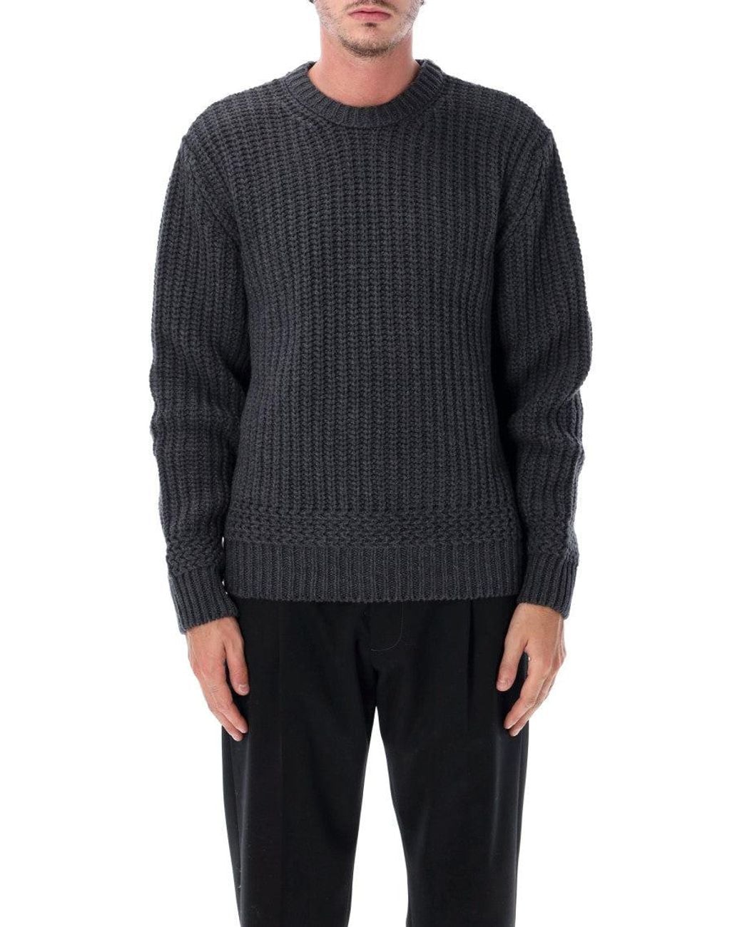 A.P.C. Blue Dark Knitted Sweater for men
