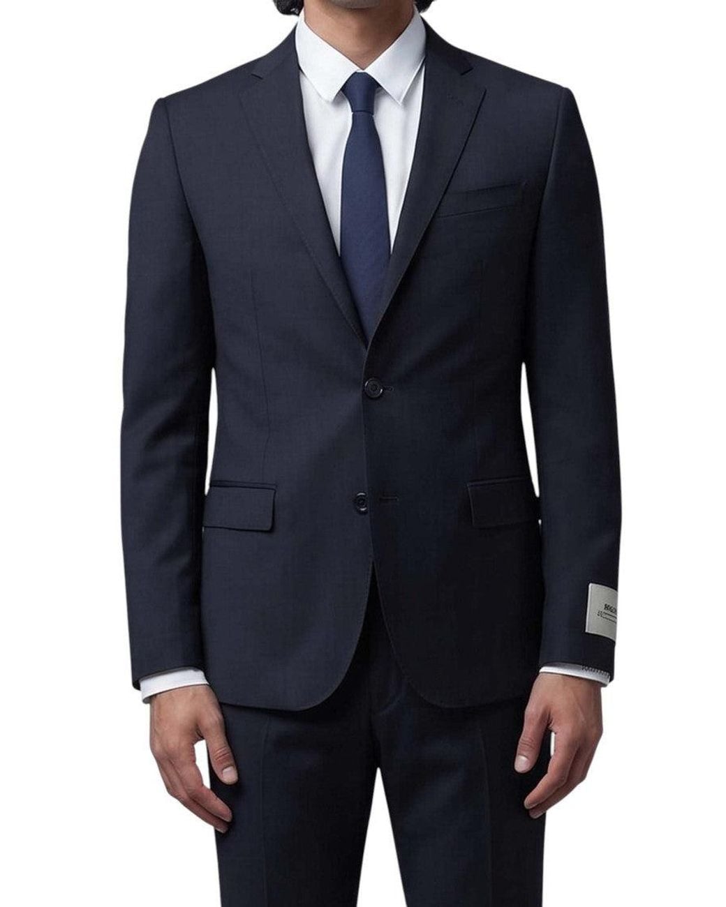 Corneliani Blue Dark Notched Lapel Suit for men
