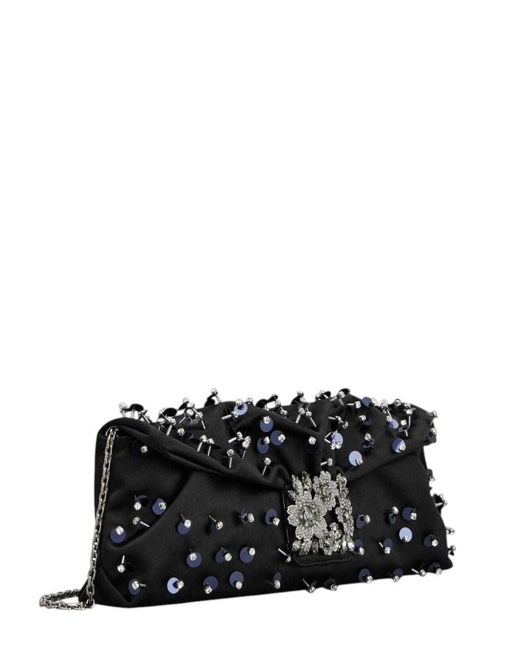 Roger Vivier Black Efflorescence Clutch