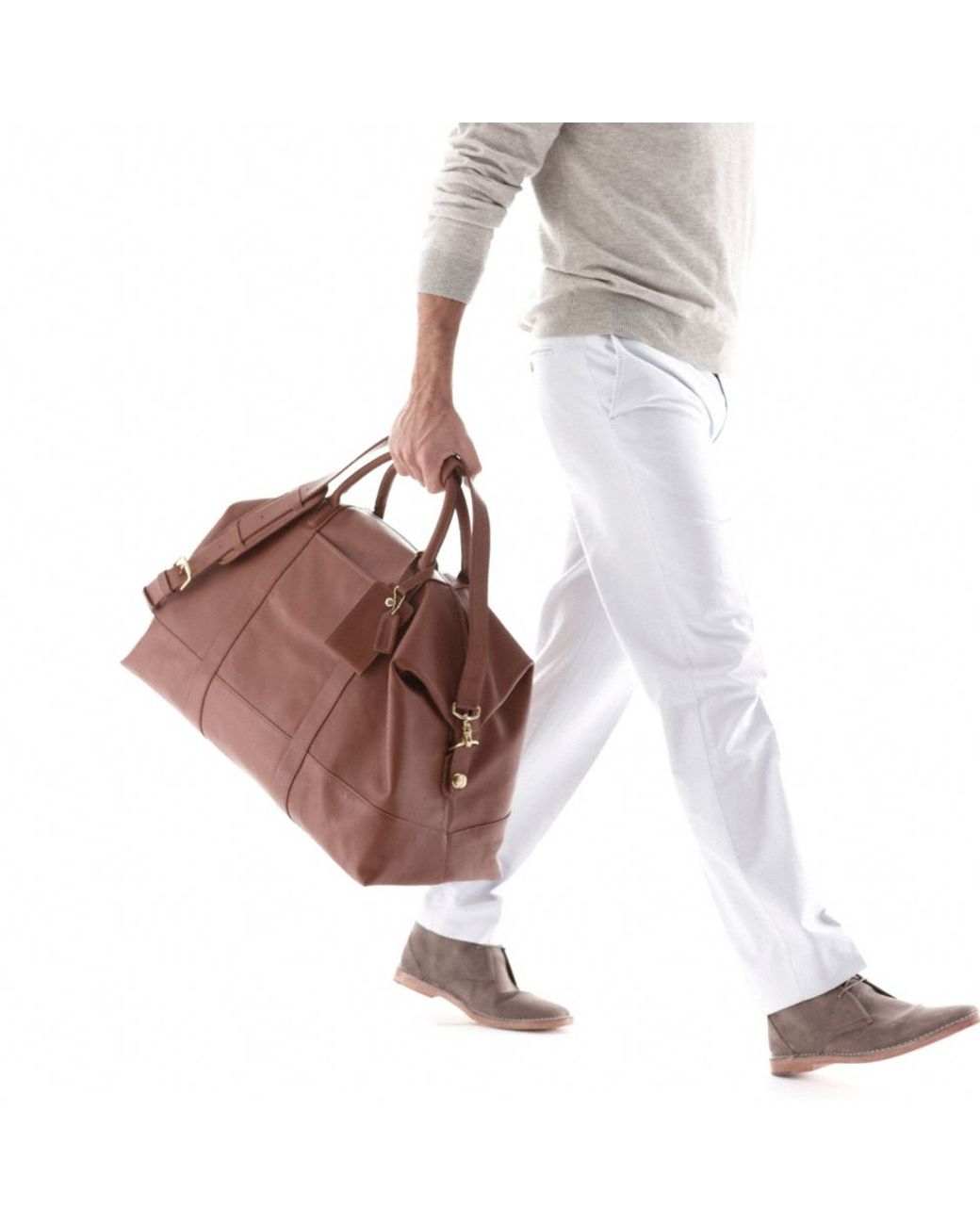 COACH Large Cabin Bag in Brown for Men | Lyst