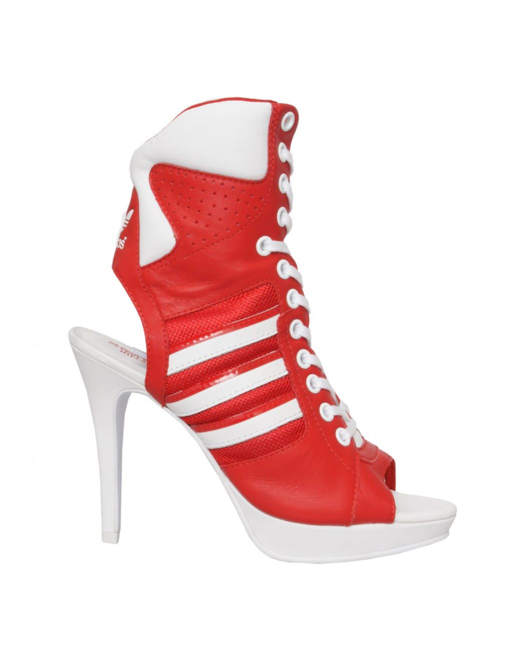 Persona a cargo Pagar tributo rifle Jeremy Scott for adidas Lace Up High Heels Red | Lyst UK
