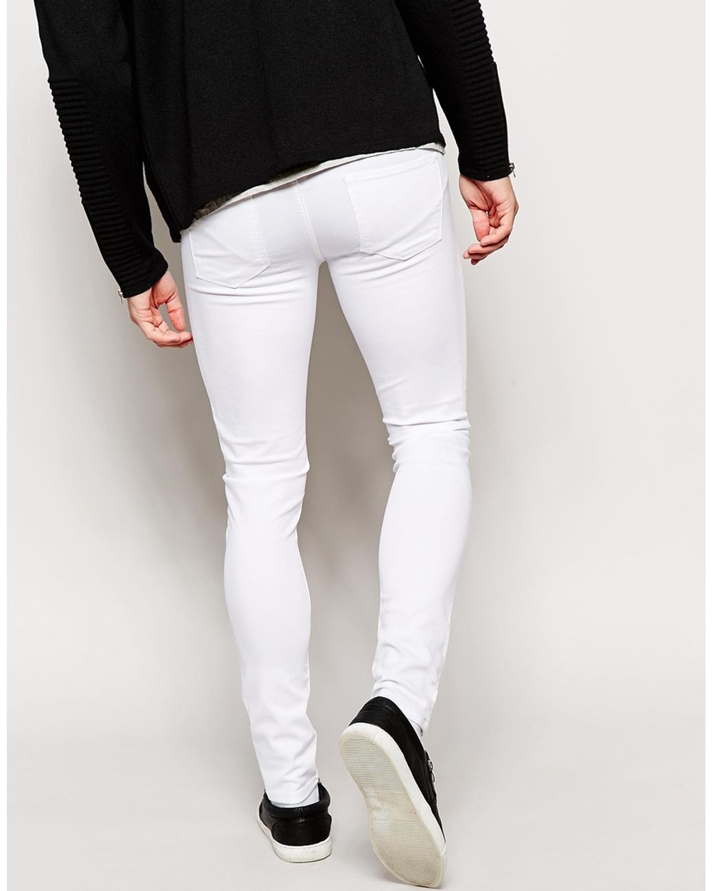 Mens spray sale on white jeans