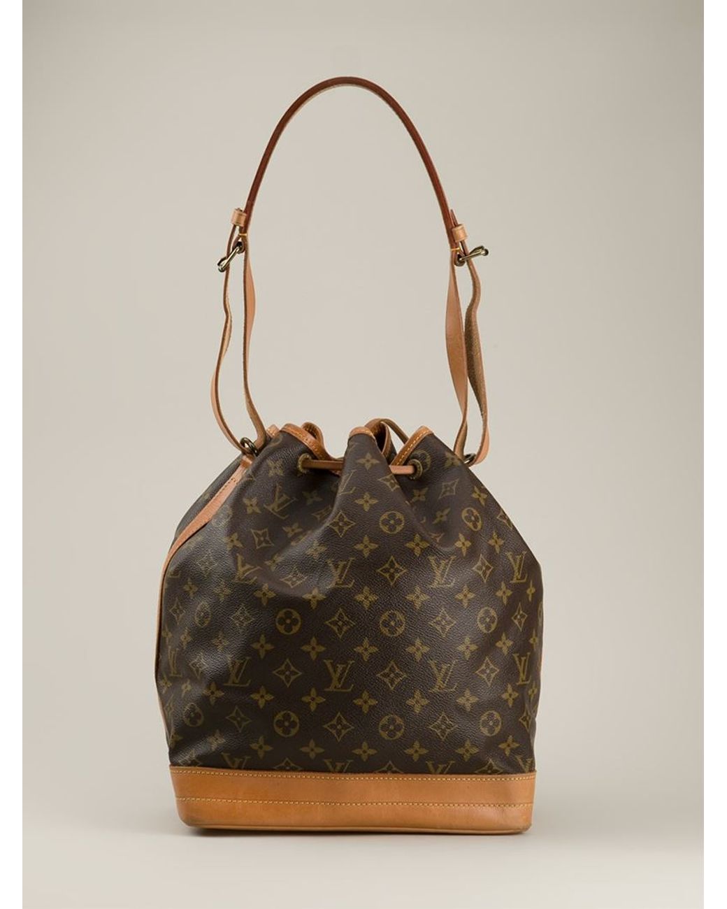 Louis Vuitton Petit Noe Drawstring Bucket Bag Shoulder Bag Brown Monog –  Gaby's Bags