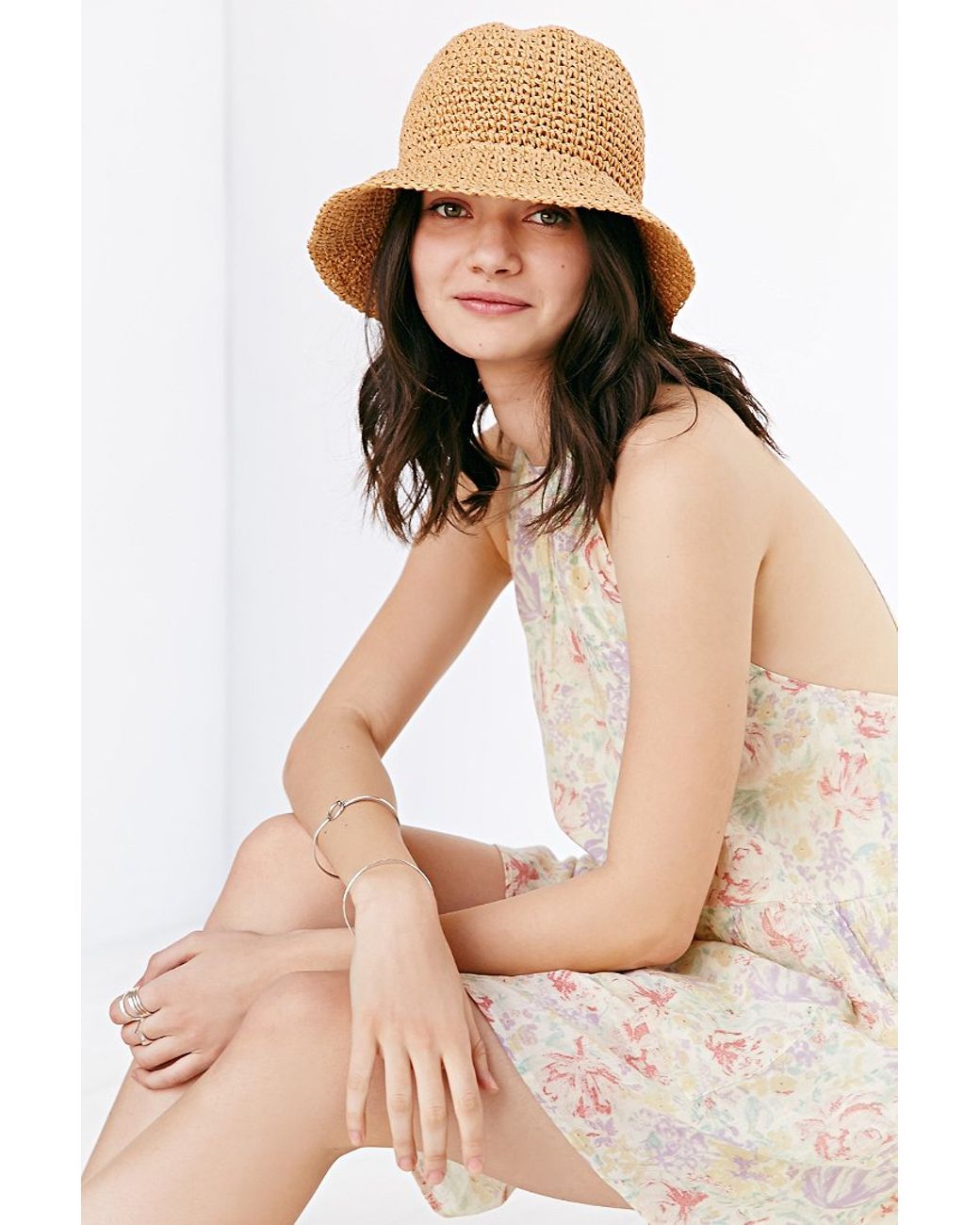 Packable Straw Bucket Hat 