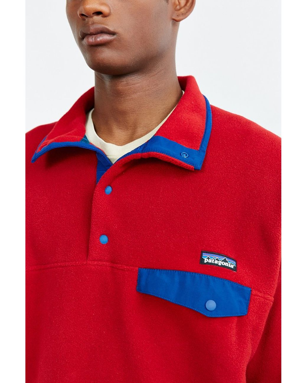 Red and blue patagonia fleece on sale