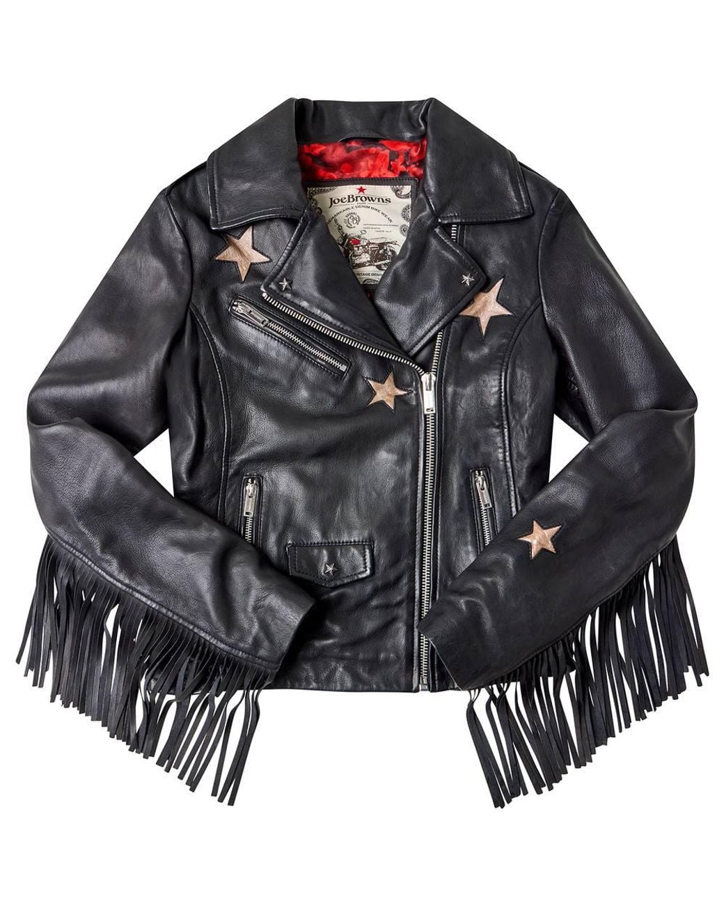 Joe Browns Blue Statement Leather Biker Jacket