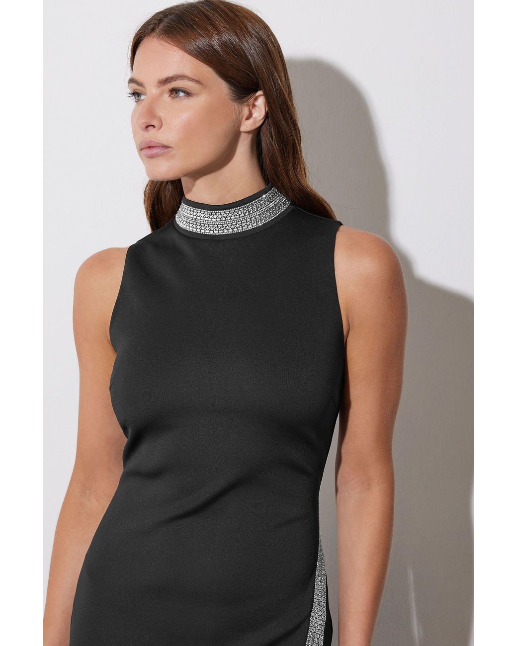 Star by Julien MacDonald Blue Diamante Trim Bodycon Dress