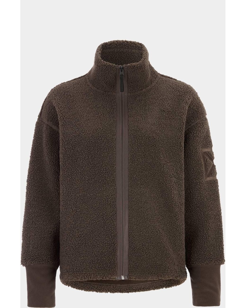 Didriksons Brown Melissa Teddy Fleece Full-Zip