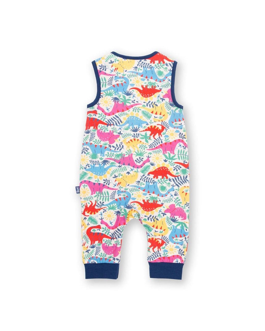 Kite White Baby Dino Day Organic Cotton Dungarees
