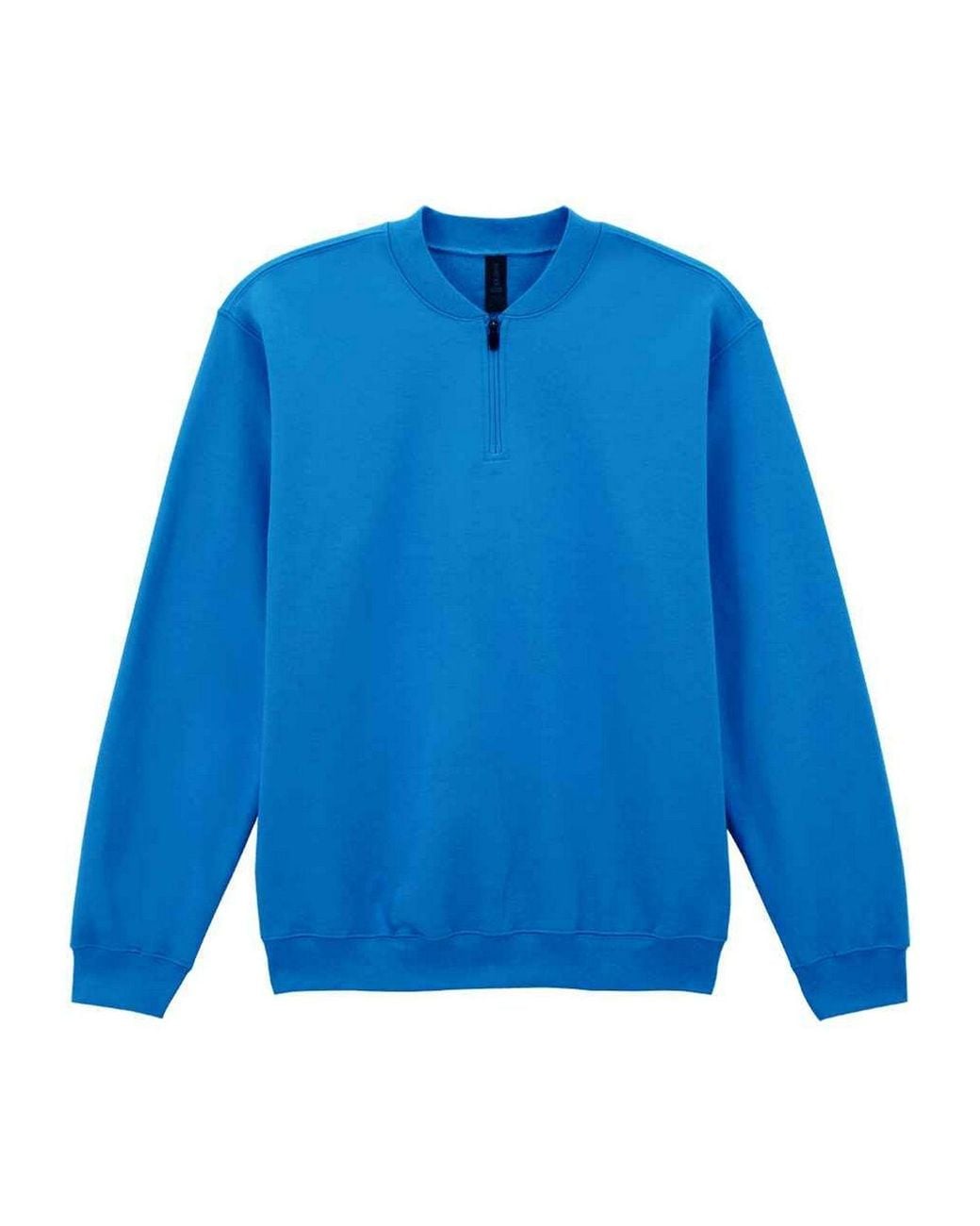 Gildan Blue Softstyle Midweight Quarter Zip Sweatshirt for men