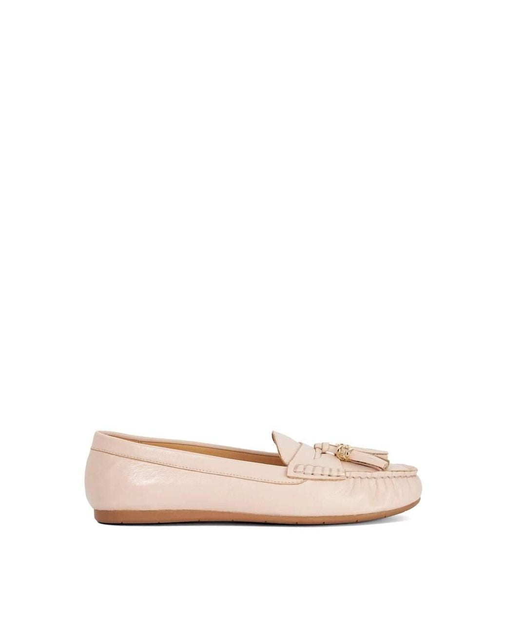 Dune Pink Wide Fit 'Geen' Leather Loafers