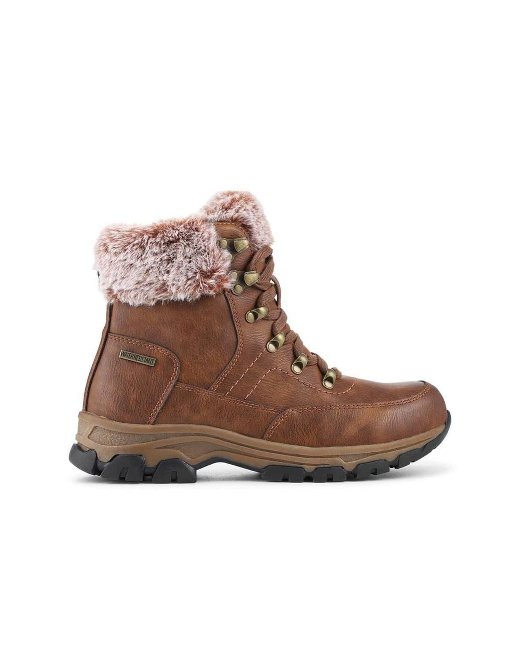 Pavers Brown Wide Fit Water Resistant Weather Boots