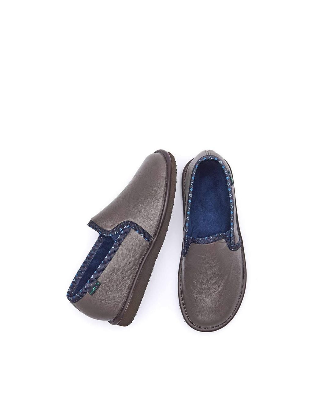 Moshulu Blue 'Nepal 4' Classic Leather Slippers for men