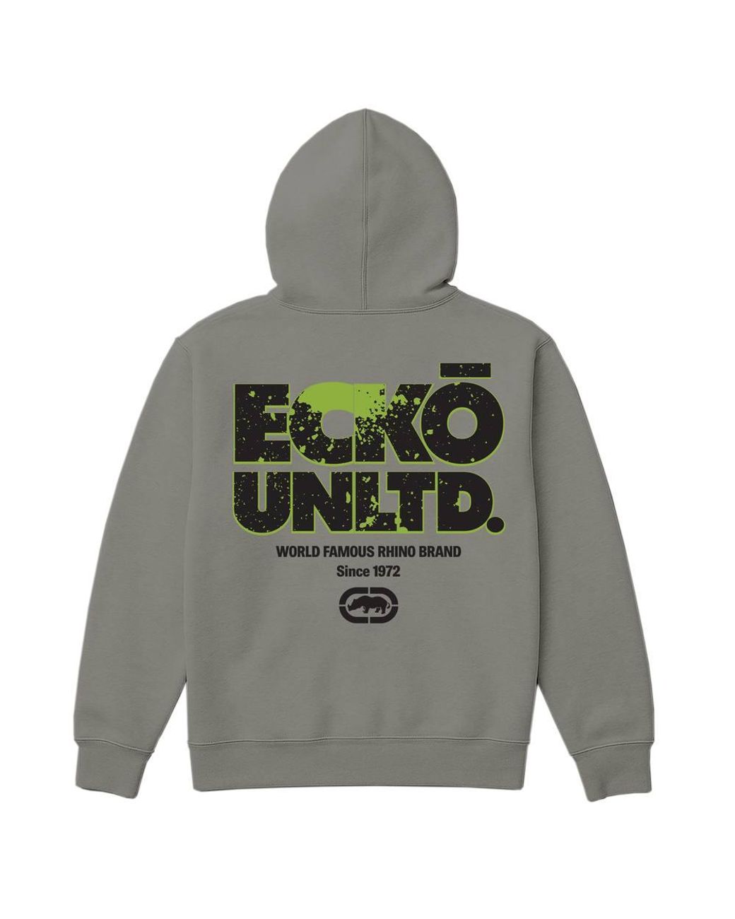 Ecko' Unltd Gray World Famous Back Print Hoodie for men