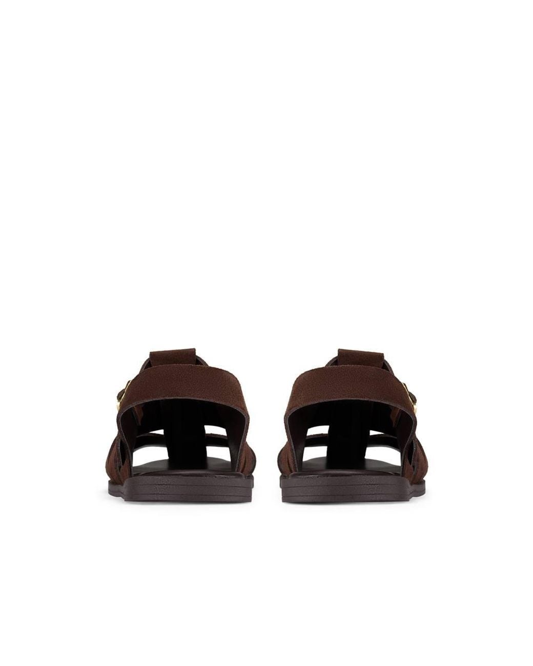 Clarks Brown Nori Bay Suede Flat Sandals