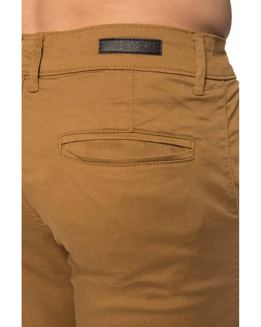 Enzo Natural Slim Fit Stretch Chino Shorts for men