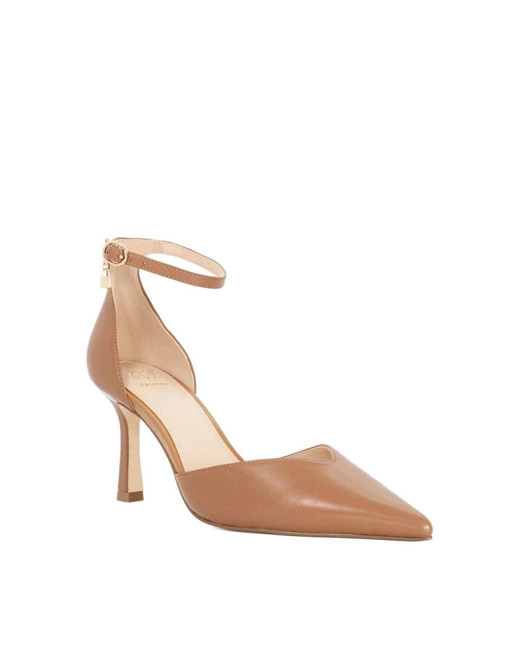 Dune White 'Clarabelle' Leather Court Shoes