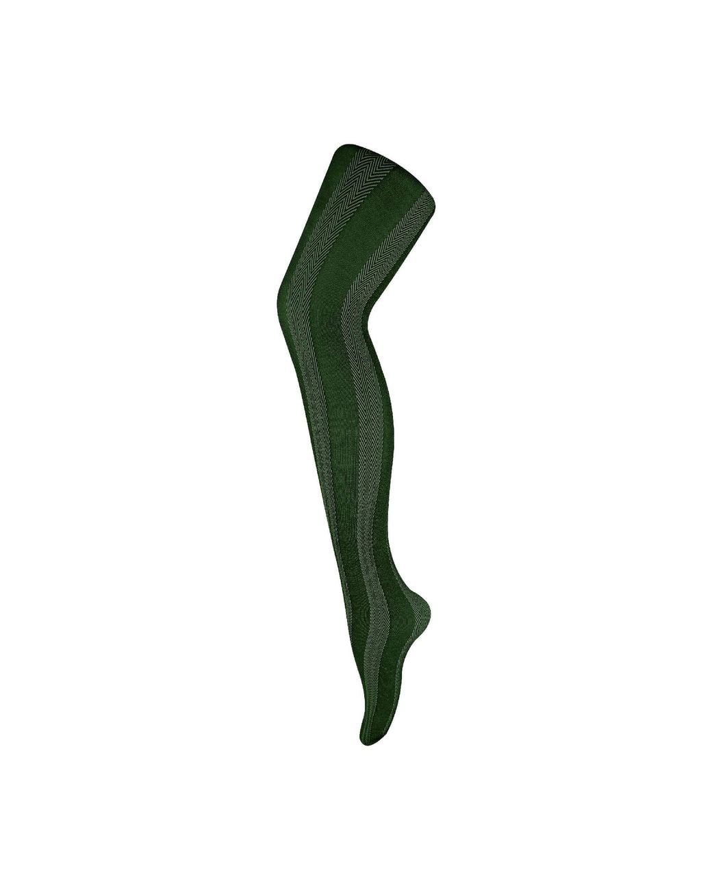 Sock Snob Green 1 Pack Coloured 80 Denier Opaque Patterned Soft Tights
