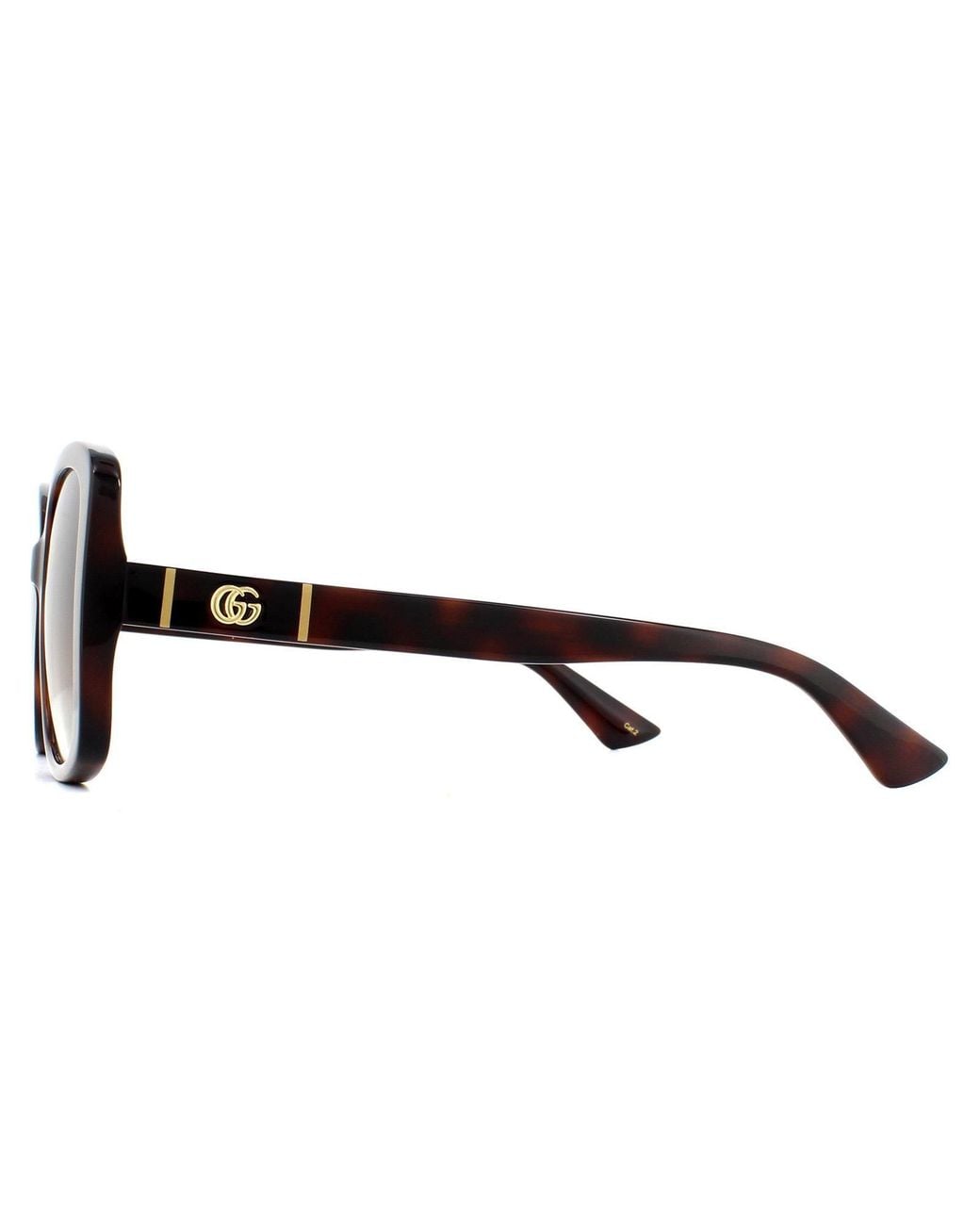 Gucci Brown Butterfly Havana Gradient Gg0762S Sunglasses