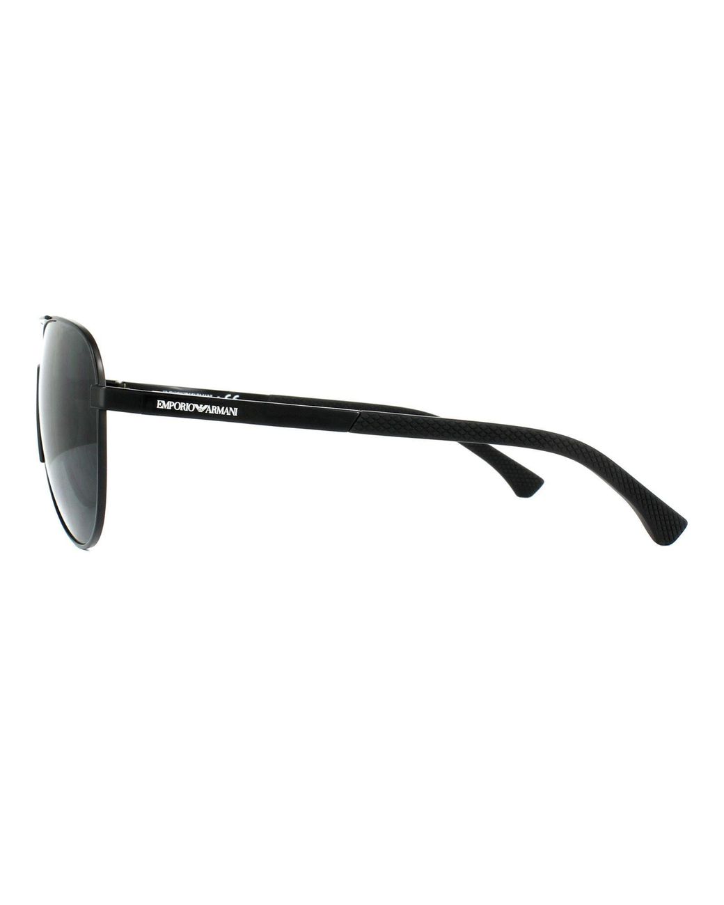 Emporio Armani Gray Aviator Matt Sunglasses for men