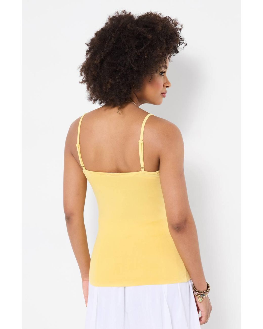 Joe Browns Yellow Lace Trim Jersey Cami With Adjustable Straps