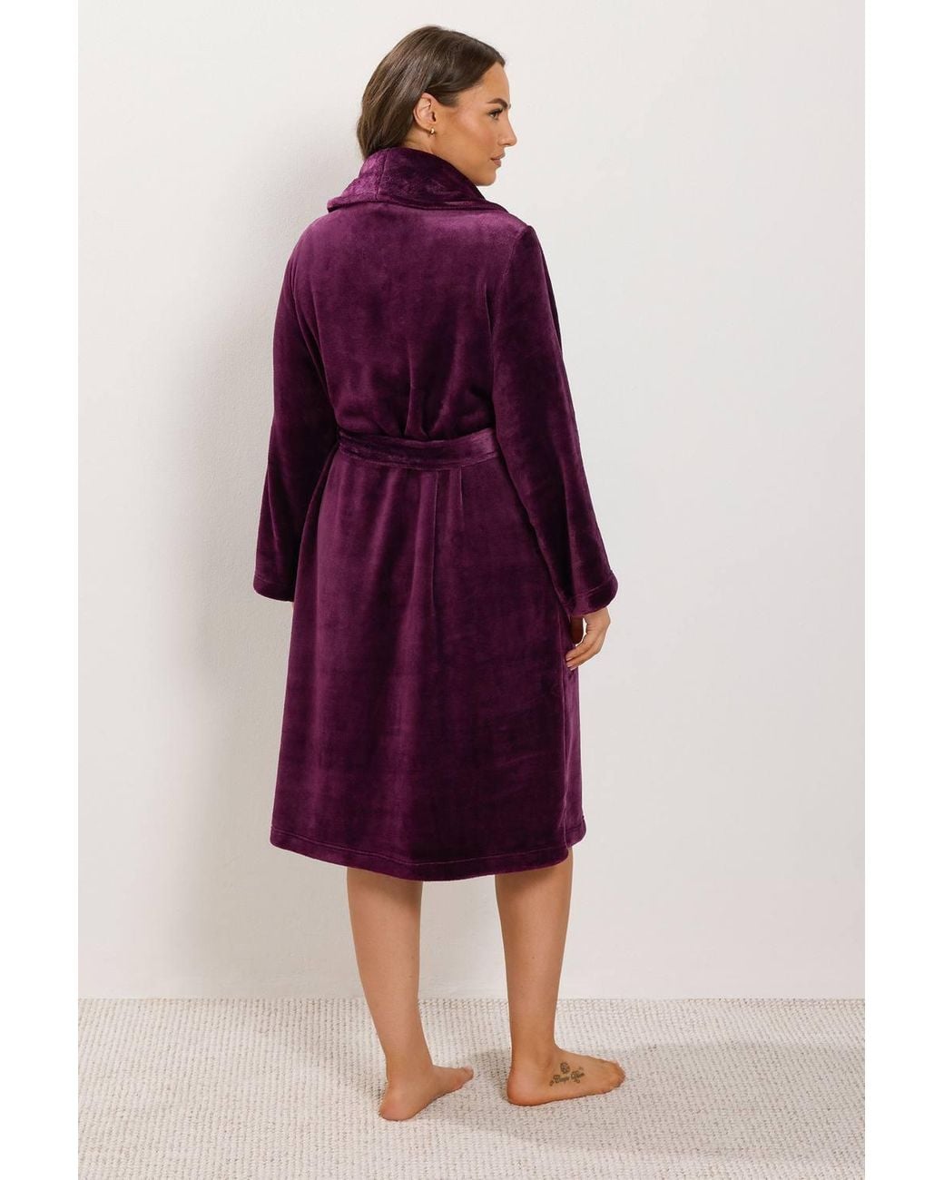 Yours Purple Luxe Dressing Gown