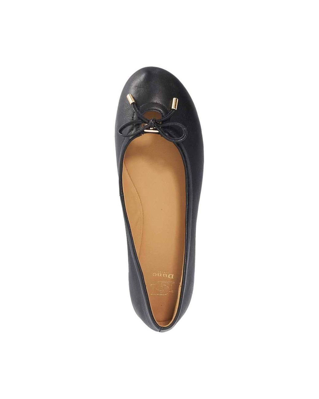 Dune White 'Hali' Leather Ballet Pumps