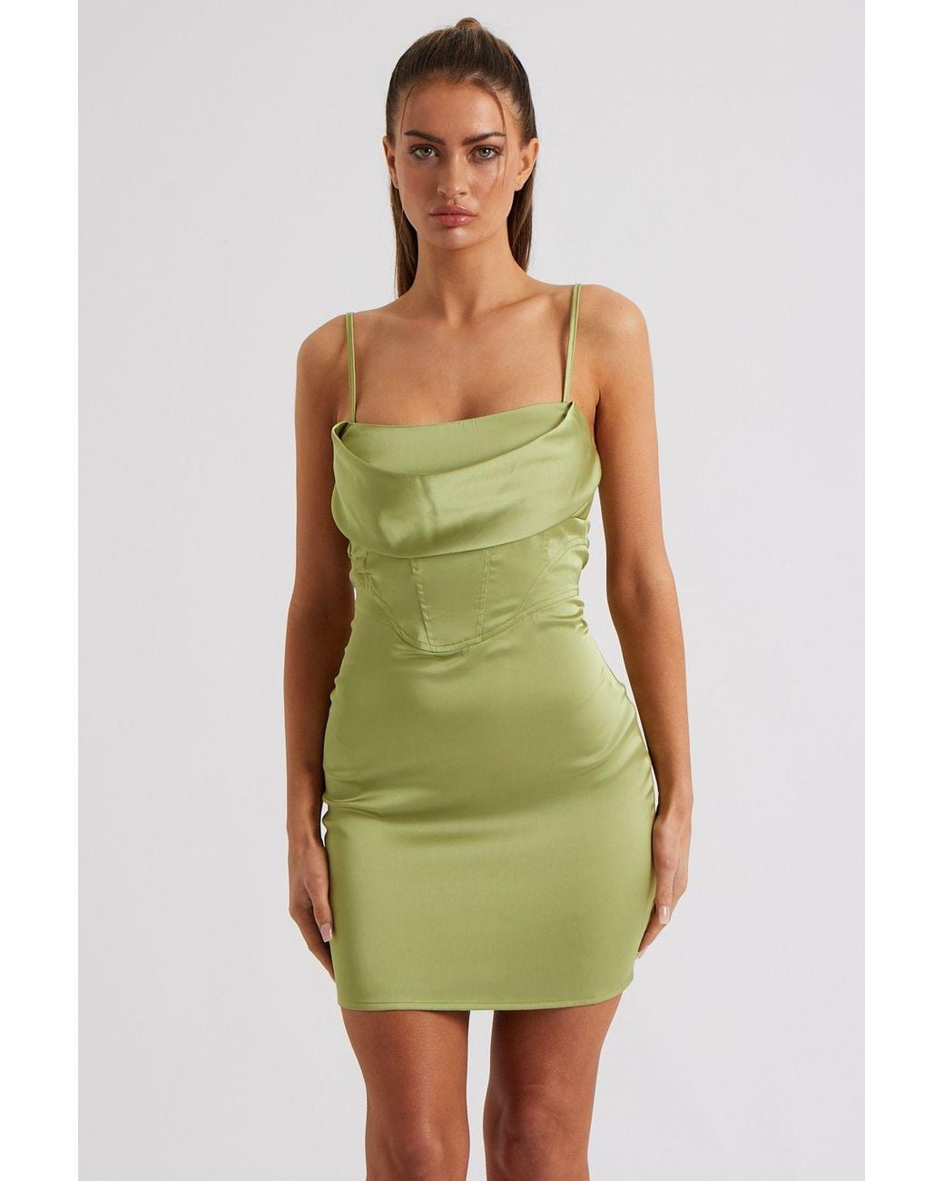 Urban Bliss Yellow Corset Midi Dress