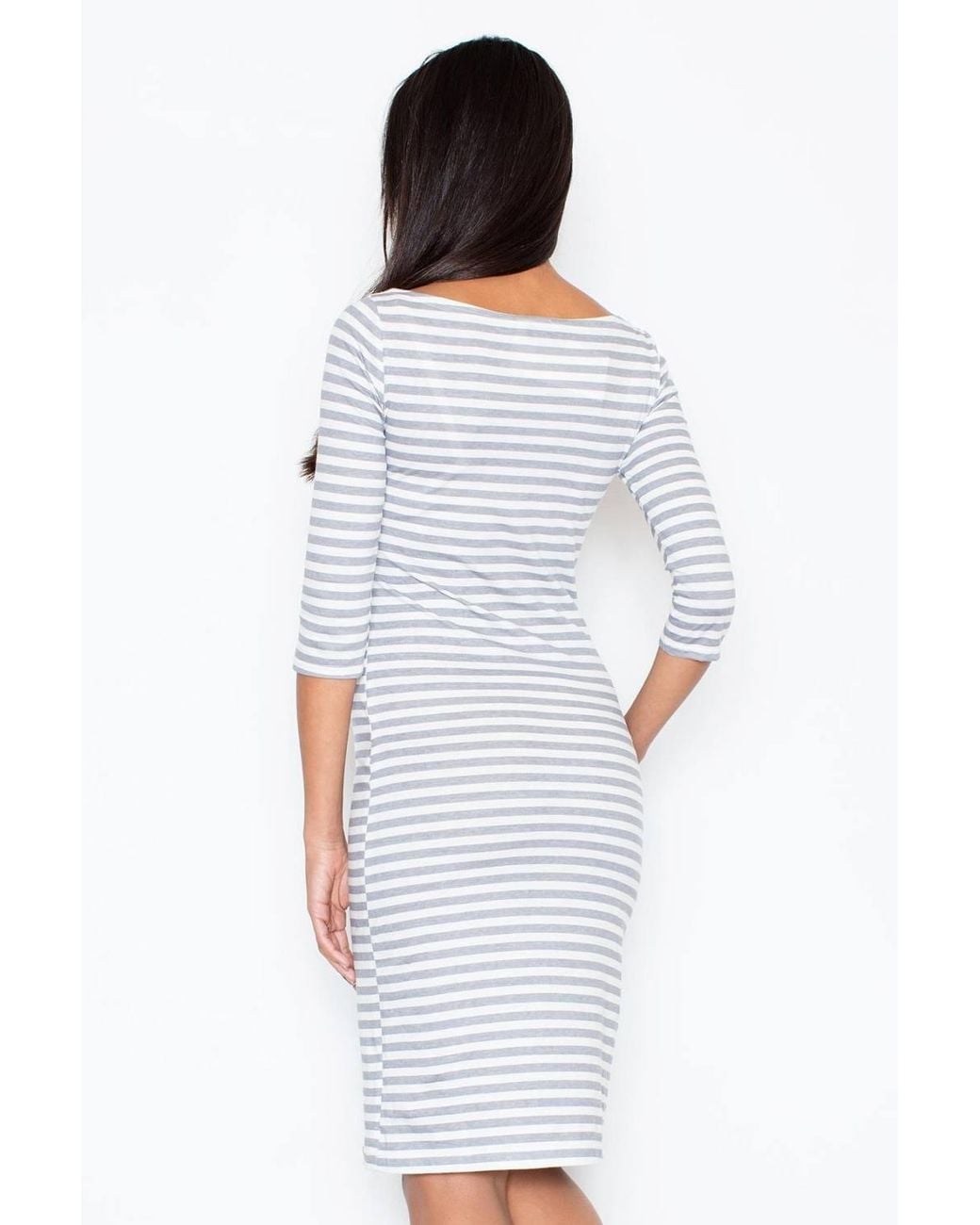 Love Lace White Soft Cotton Elastane Side Zipper Dress